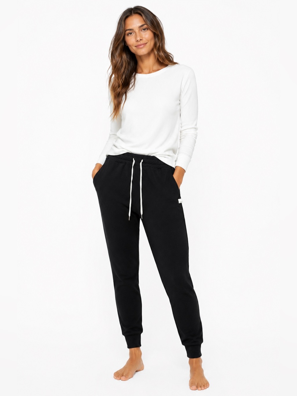 Vuori Black Performance Joggers XS Drawstring Athleisure Lounge Travel Pants